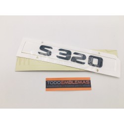 EMBLEMA LETRAS MERCEDES BENZ CLASE S S320 NEGRO