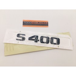 EMBLEMA LETRAS MERCEDES BENZ CLASE S S400 NEGRO