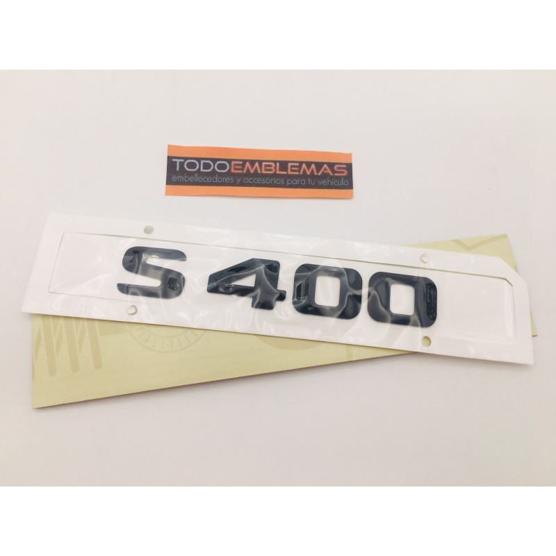 EMBLEMA LETRAS MERCEDES BENZ CLASE S S400 NEGRO