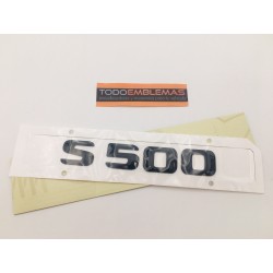 EMBLEMA LETRAS MERCEDES BENZ CLASE S S500 NEGRO