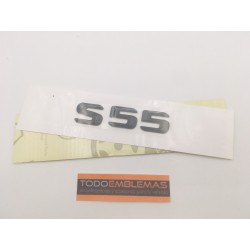 EMBLEMA LETRAS MERCEDES BENZ CLASE S S55 NEGRO