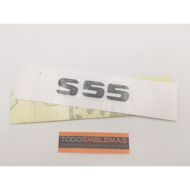 EMBLEMA LETRAS MERCEDES BENZ CLASE S S55 NEGRO