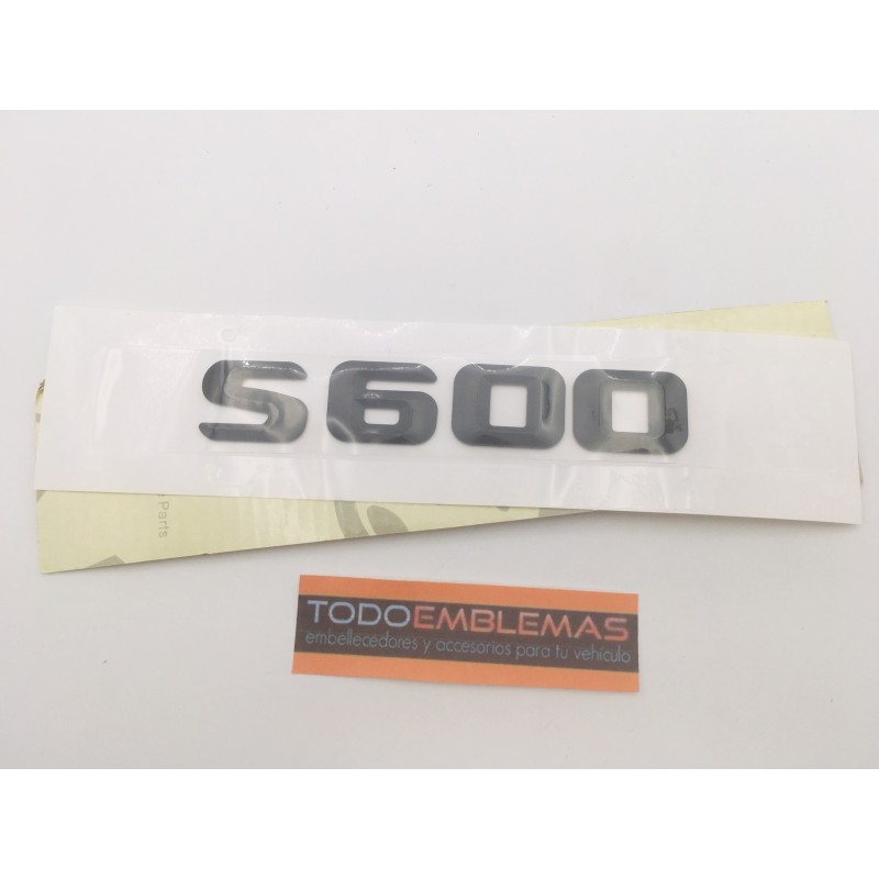 EMBLEMA LETRAS MERCEDES BENZ CLASE S S600 NEGRO