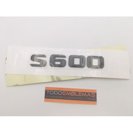 EMBLEMA LETRAS MERCEDES BENZ CLASE S S600 NEGRO