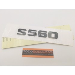 EMBLEMA LETRAS MERCEDES BENZ CLASE S S560 NEGRO