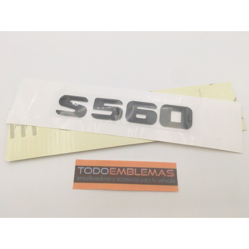 EMBLEMA LETRAS MERCEDES BENZ CLASE S S560 NEGRO
