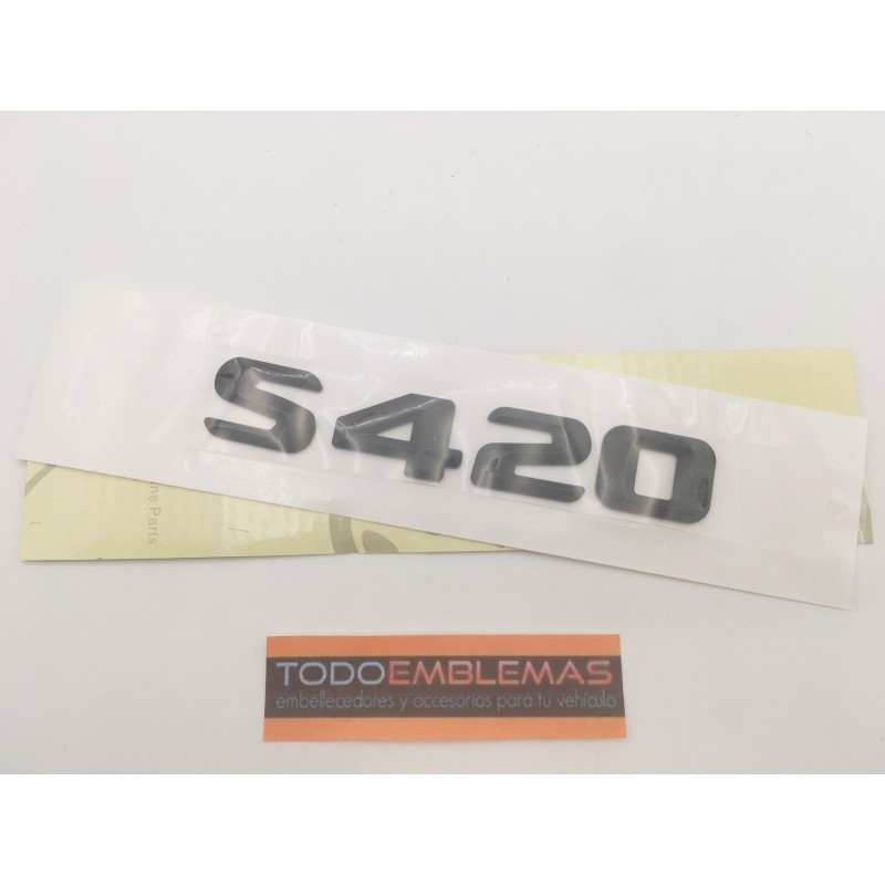 EMBLEMA LETRAS MERCEDES BENZ CLASE S S420 NEGRO