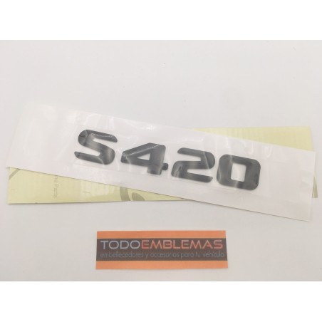 EMBLEMA LETRAS MERCEDES BENZ CLASE S S420 NEGRO