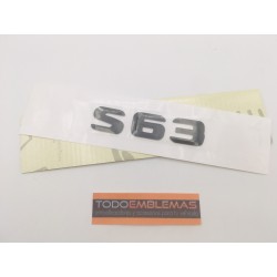EMBLEMA LETRAS MERCEDES BENZ CLASE S S63 NEGRO