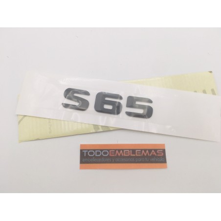 EMBLEMA LETRAS MERCEDES BENZ CLASE S S65 NEGRO