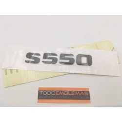 EMBLEMA LETRAS MERCEDES BENZ CLASE S S550 NEGRO