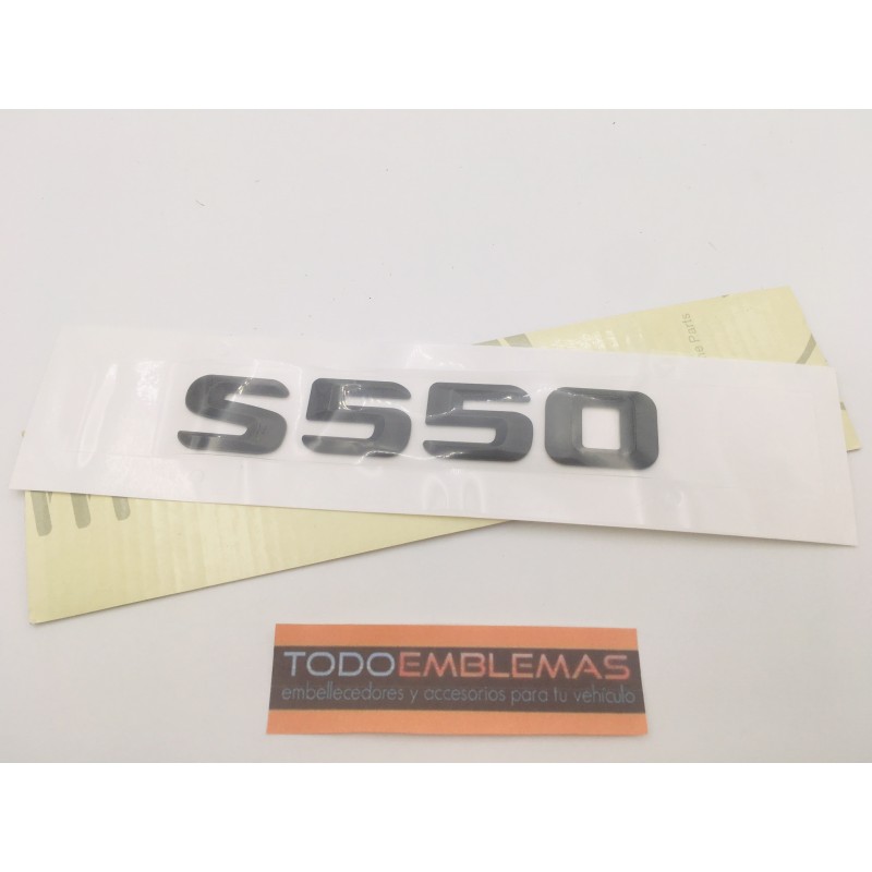 EMBLEMA LETRAS MERCEDES BENZ CLASE S S550 NEGRO