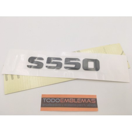 EMBLEMA LETRAS MERCEDES BENZ CLASE S S550 NEGRO