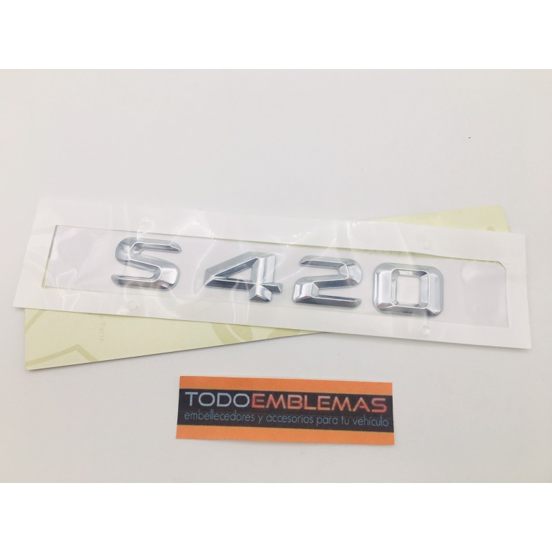EMBLEMA LETRAS MERCEDES BENZ CLASE S S420 CROMADO