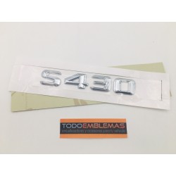 EMBLEMA LETRAS MERCEDES BENZ CLASE S S430 CROMADO
