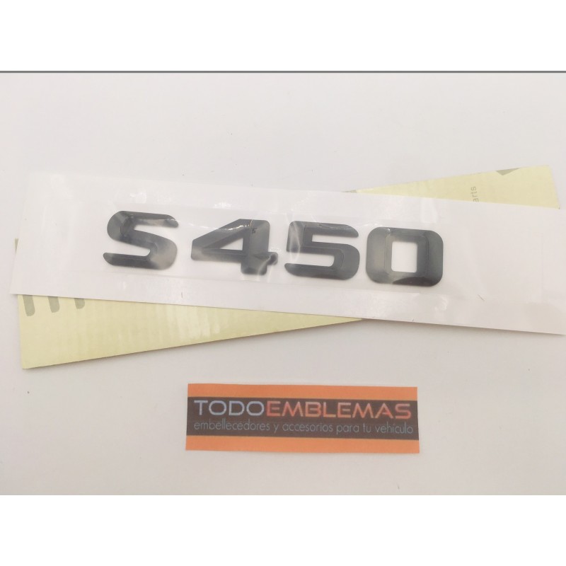 EMBLEMA LETRAS MERCEDES BENZ CLASE S S450 NEGRAS