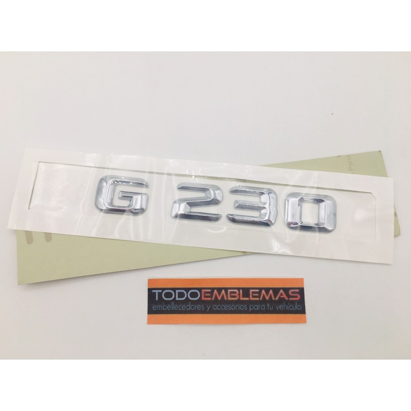 EMBLEMA LETRAS MERCEDES BENZ CLASE G G230 CROMADAS