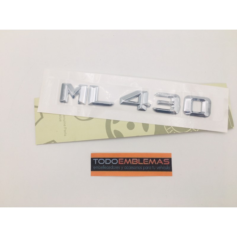 EMBLEMA LETRAS MERCEDES CLASE ML ML430 CROMADAS