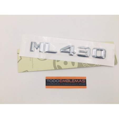 EMBLEMA LETRAS MERCEDES CLASE ML ML430 CROMADAS
