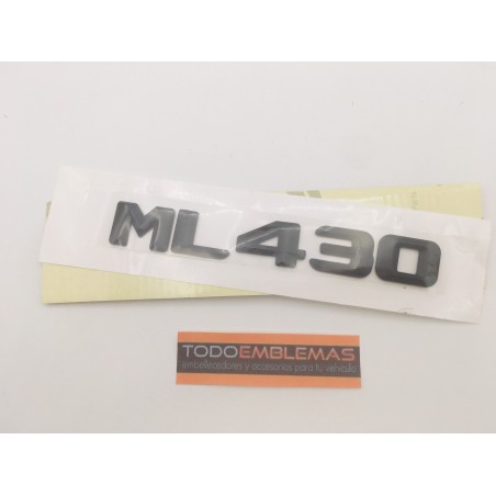 EMBLEMA LETRAS MERCEDES CLASE ML ML430 NEGRAS