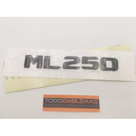 EMBLEMA LETRAS MERCEDES BENZ CLASE ML ML250 NEGRAS