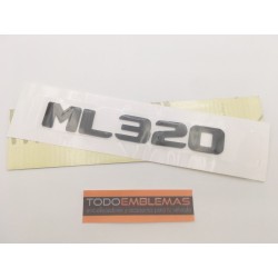 EMBLEMA LETRAS MERCEDES BENZ CLASE ML ML320 NEGRAS
