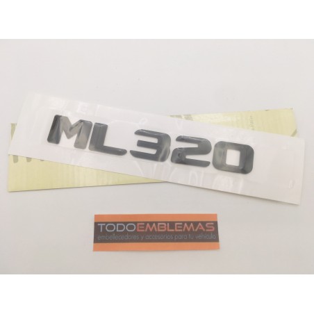 EMBLEMA LETRAS MERCEDES BENZ CLASE ML ML320 NEGRAS