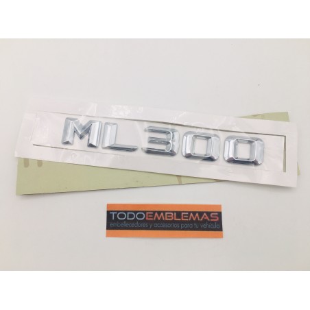 EMBLEMA LETRAS MERCEDES BENZ CLASE ML ML300 CROMADAS