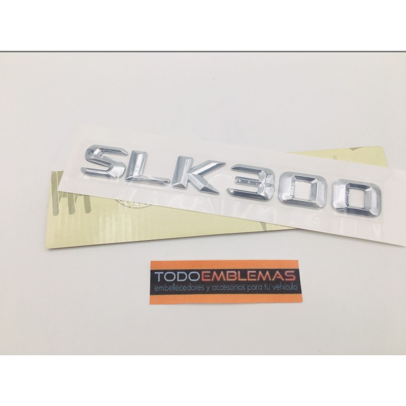 EMBLEMA LETRAS MERCEDES BENZ CLASE SLK SLK300 CROMADO