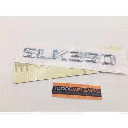 EMBLEMA LETRAS MERCEDES BENZ CLASE SLK SLK350 CROMADO
