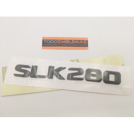 EMBLEMA LETRAS MERCEDES BENZ CLASE SLK SLK280 NEGRO