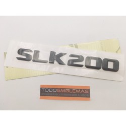 EMBLEMA LETRAS MERCEDES BENZ CLASE SLK SLK200 NEGRO