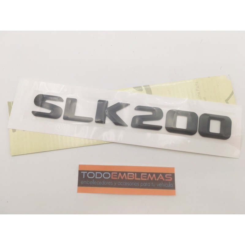 EMBLEMA LETRAS MERCEDES BENZ CLASE SLK SLK200 NEGRO