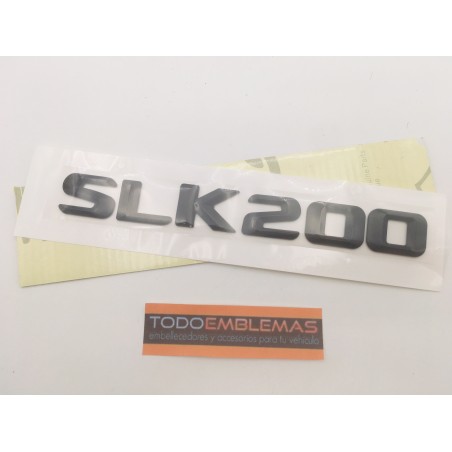 EMBLEMA LETRAS MERCEDES BENZ CLASE SLK SLK200 NEGRO
