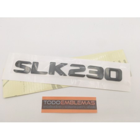 EMBLEMA LETRAS MERCEDES BENZ CLASE SLK SLK230 NEGRO