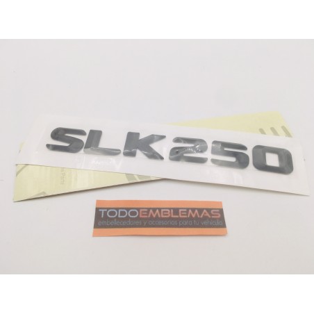 EMBLEMA LETRAS MERCEDES BENZ CLASE SLK SLK250 NEGRO