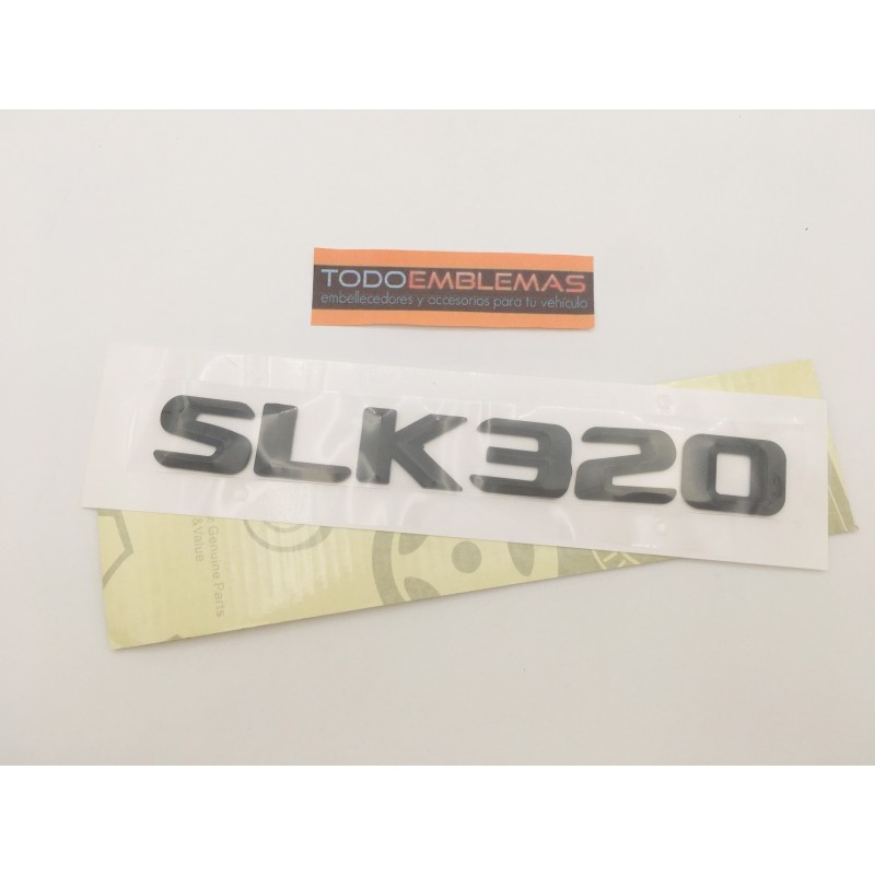 EMBLEMA LETRAS MERCEDES BENZ CLASE SLK SLK320 NEGRO