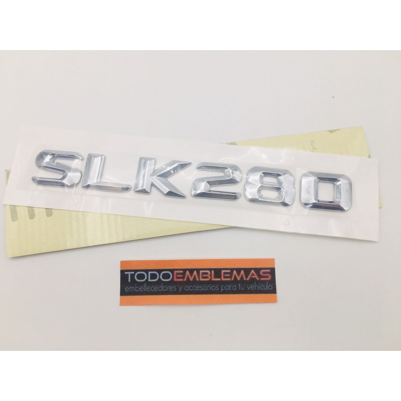EMBLEMA LETRAS MERCEDES BENZ CLASE SLK SLK280 CROMADO
