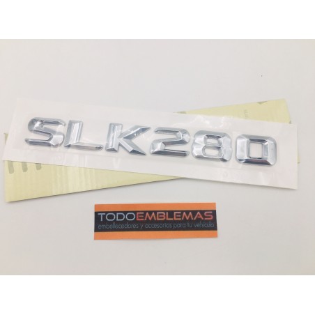 EMBLEMA LETRAS MERCEDES BENZ CLASE SLK SLK280 CROMADO