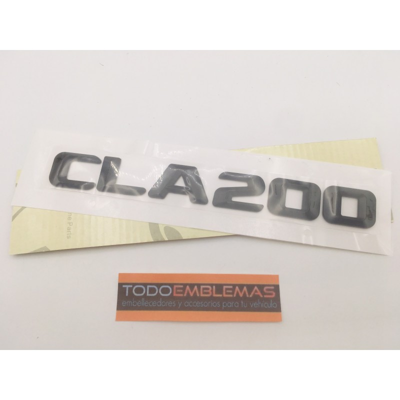 EMBLEMA LETRAS MERCEDES BENZ CLASE CLA CLA200 NEGRAS