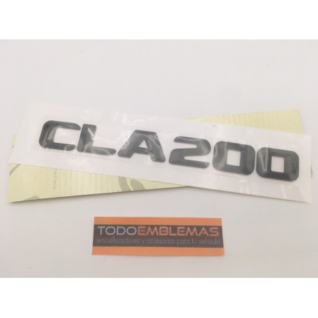 EMBLEMA LETRAS MERCEDES BENZ CLASE CLA CLA200 NEGRAS