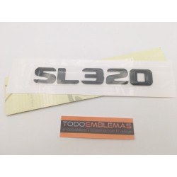EMBLEMA LETRAS MERCEDES BENZ CLASE SL SL320 NEGROS