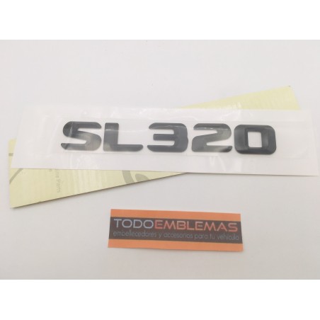 EMBLEMA LETRAS MERCEDES BENZ CLASE SL SL320 NEGROS