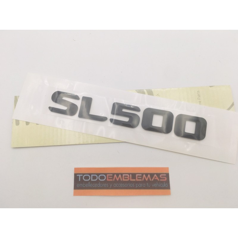EMBLEMA LETRAS MERCEDES BENZ CLASE SL SL500 NEGRO