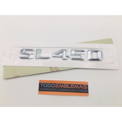 EMBLEMA LETRAS MERCEDES BENZ CLASE SL SL450 CROMADO