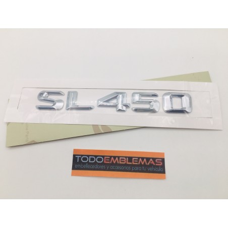 EMBLEMA LETRAS MERCEDES BENZ CLASE SL SL450 CROMADO