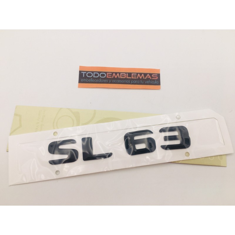 EMBLEMA LETRAS MERCEDES BENZ CLASE SL SL63 NEGRO