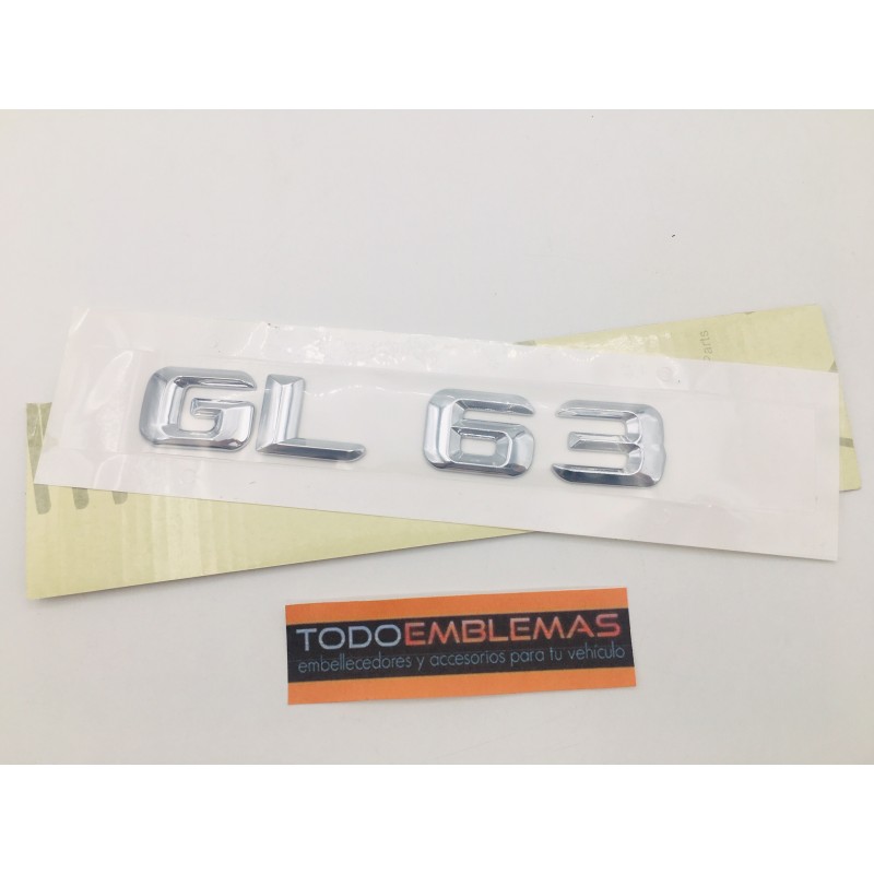 EMBLEMA LETRAS MERCEDES BENZ CLASE GL GL63 CROMADAS