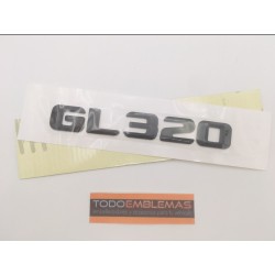 EMBLEMA LETRAS MERCEDES BENZ CLASE GL GL320 NEGRAS