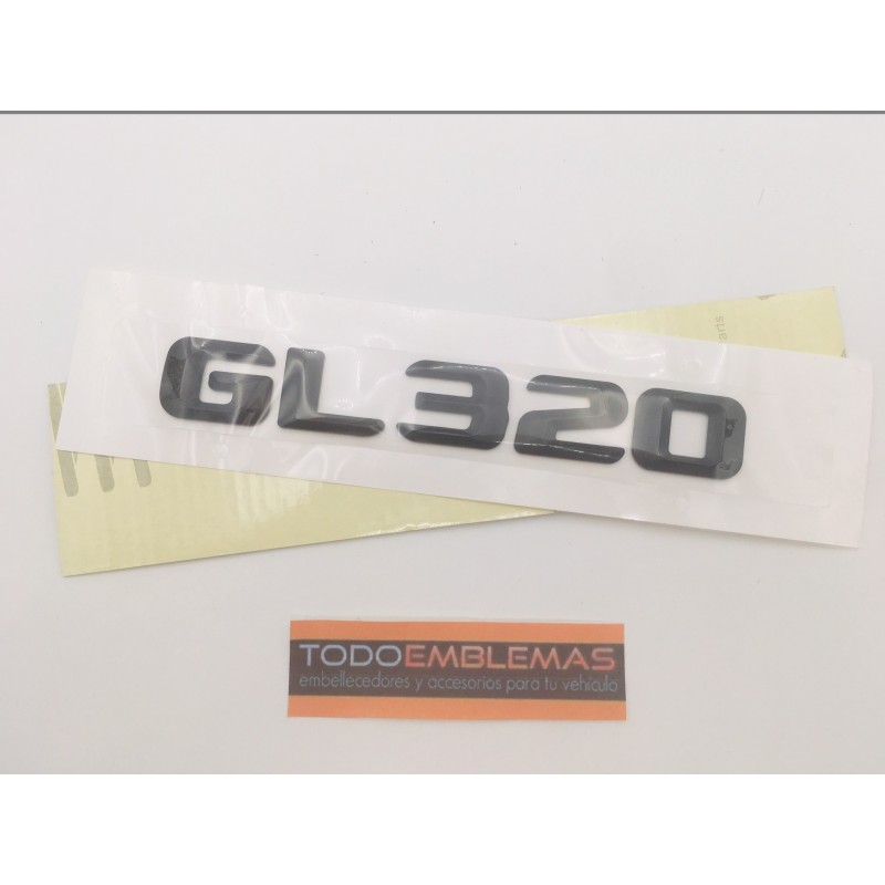 EMBLEMA LETRAS MERCEDES BENZ CLASE GL GL320 NEGRAS